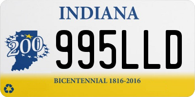 IN license plate 995LLD