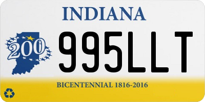 IN license plate 995LLT