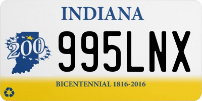 IN license plate 995LNX