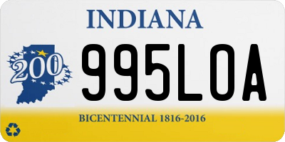 IN license plate 995LOA