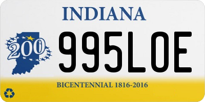 IN license plate 995LOE