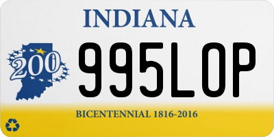 IN license plate 995LOP