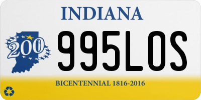 IN license plate 995LOS