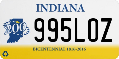 IN license plate 995LOZ