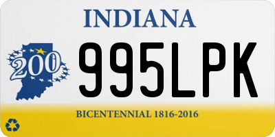 IN license plate 995LPK