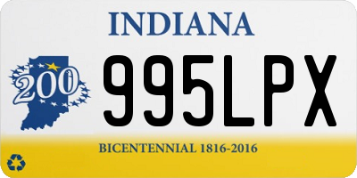 IN license plate 995LPX