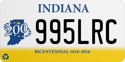 IN license plate 995LRC