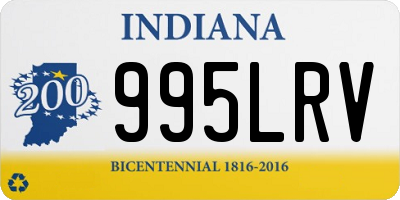 IN license plate 995LRV