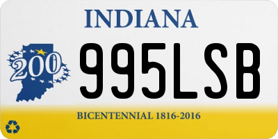 IN license plate 995LSB