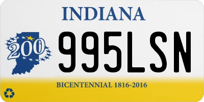 IN license plate 995LSN