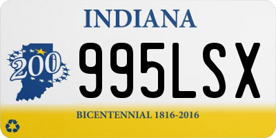 IN license plate 995LSX