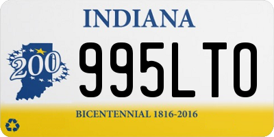 IN license plate 995LTO