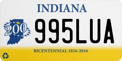 IN license plate 995LUA