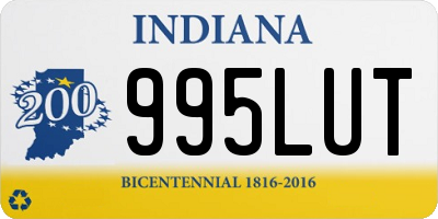 IN license plate 995LUT