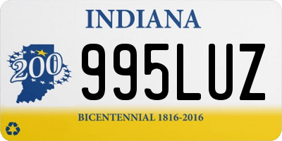 IN license plate 995LUZ