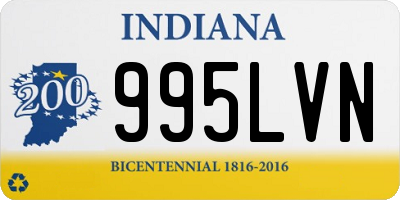 IN license plate 995LVN