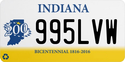 IN license plate 995LVW