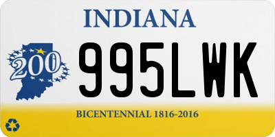 IN license plate 995LWK