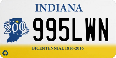 IN license plate 995LWN