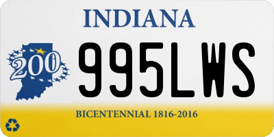 IN license plate 995LWS