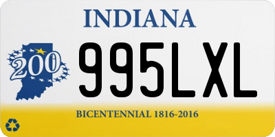 IN license plate 995LXL