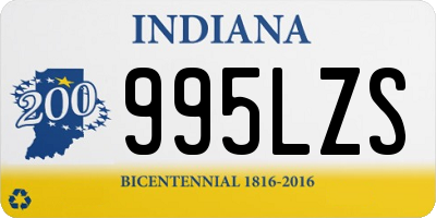 IN license plate 995LZS