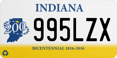 IN license plate 995LZX