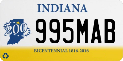 IN license plate 995MAB