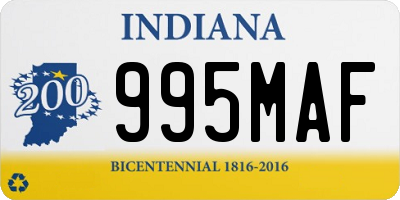 IN license plate 995MAF