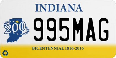 IN license plate 995MAG