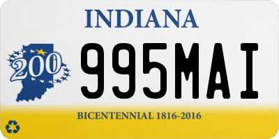 IN license plate 995MAI