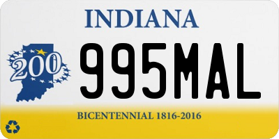 IN license plate 995MAL