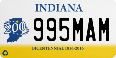 IN license plate 995MAM