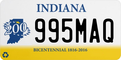 IN license plate 995MAQ