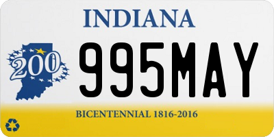 IN license plate 995MAY