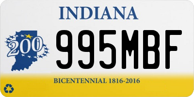 IN license plate 995MBF