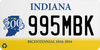 IN license plate 995MBK