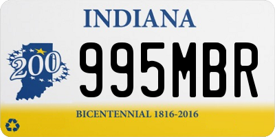 IN license plate 995MBR