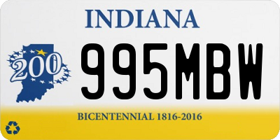 IN license plate 995MBW