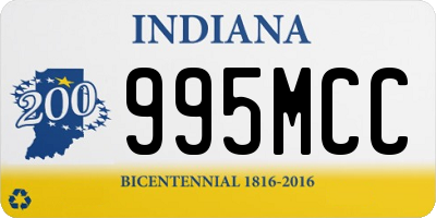 IN license plate 995MCC