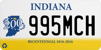 IN license plate 995MCH