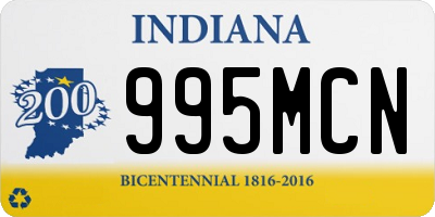 IN license plate 995MCN