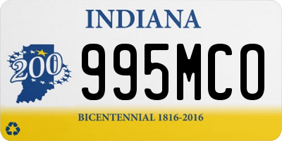 IN license plate 995MCO