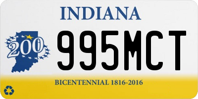 IN license plate 995MCT