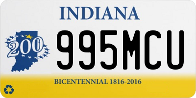 IN license plate 995MCU