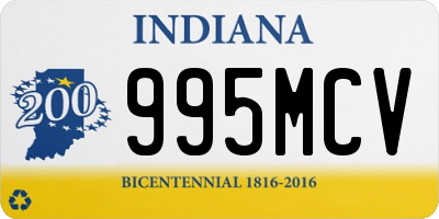 IN license plate 995MCV