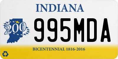 IN license plate 995MDA