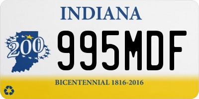 IN license plate 995MDF