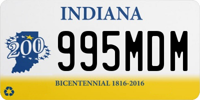 IN license plate 995MDM