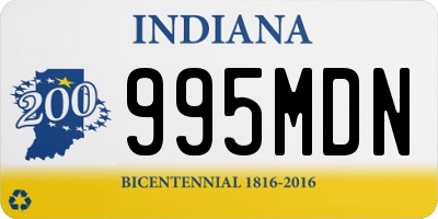 IN license plate 995MDN